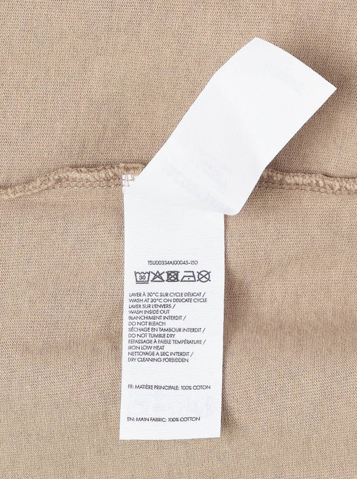 Jacquemus Le T-shirt Torneo short sleeve tee in taupe with a woven botanical label at the hem - view 5