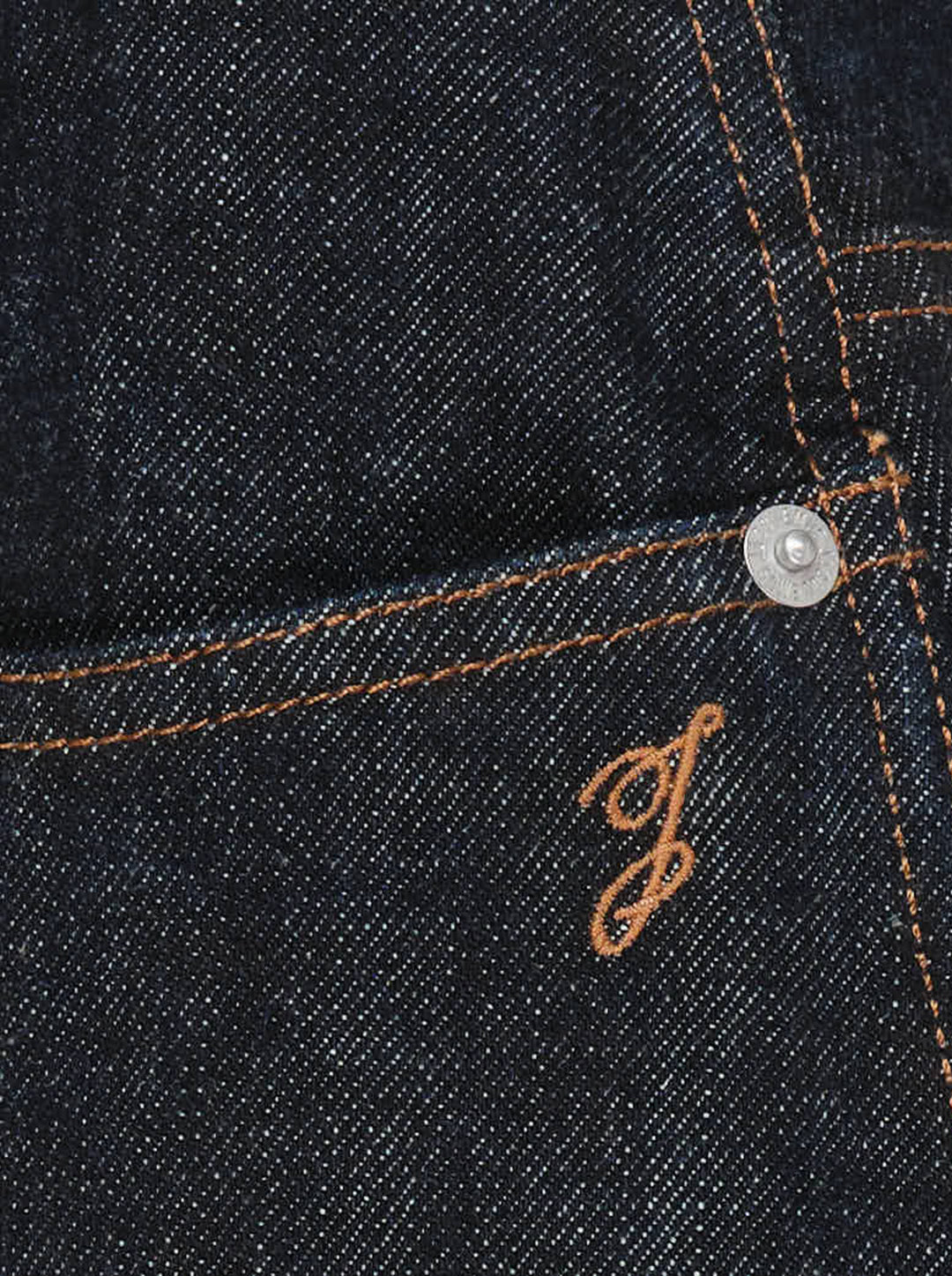 Jacquemus Le De-Nîmes Ovalo jeans in dark indigo denim with a curved barrel leg, front pleats and contrast topstitching - view 4