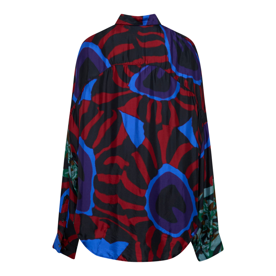 Oversized Cocoon Print Shirt