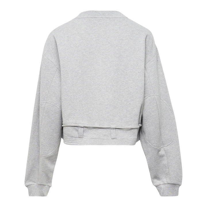 Cropped Sweatshirt With Belt Loops