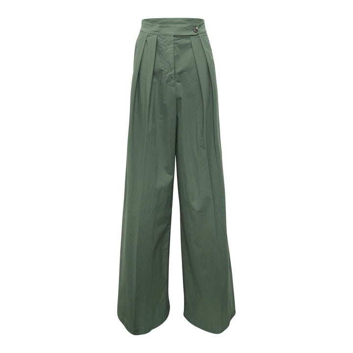Pleated Wide-Leg Trousers
