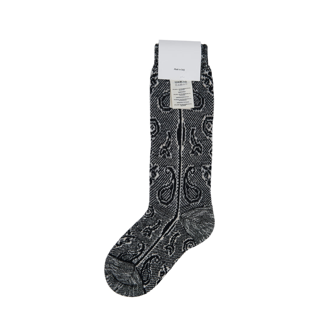 Paisley Jacquard Knee-High Socks