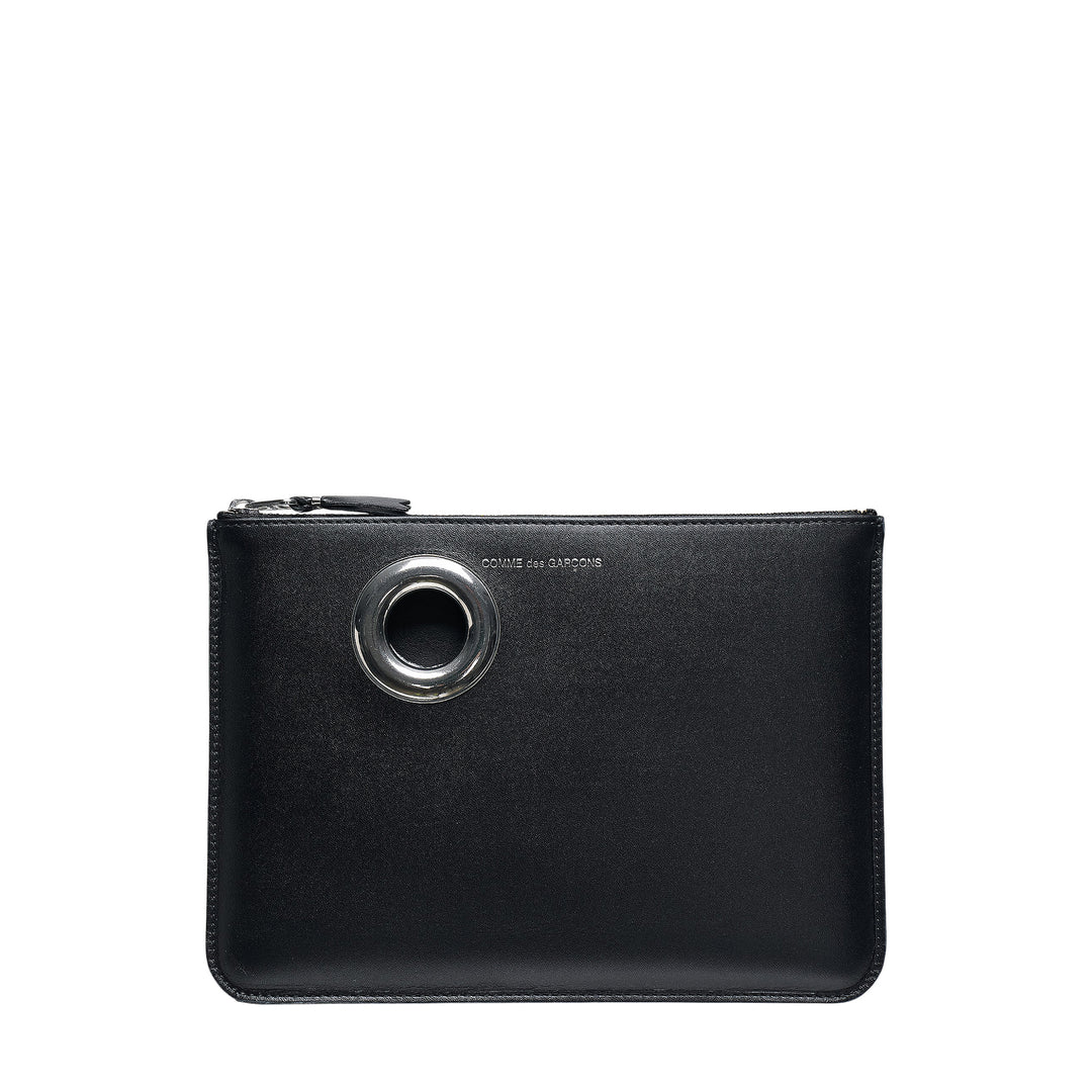 Silver Eyelet Pouch
