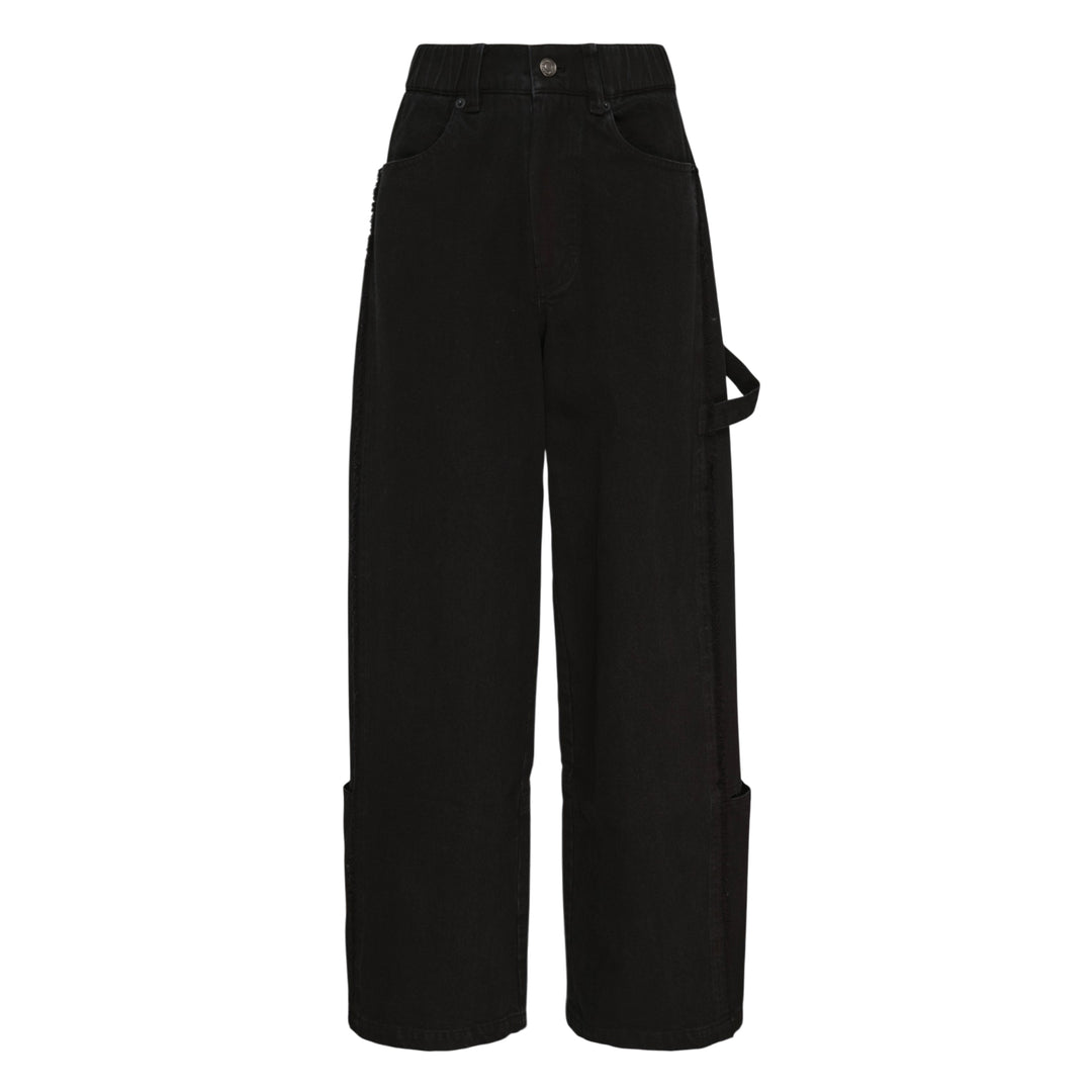 Kangaroo Pocket Wide Leg Jeans