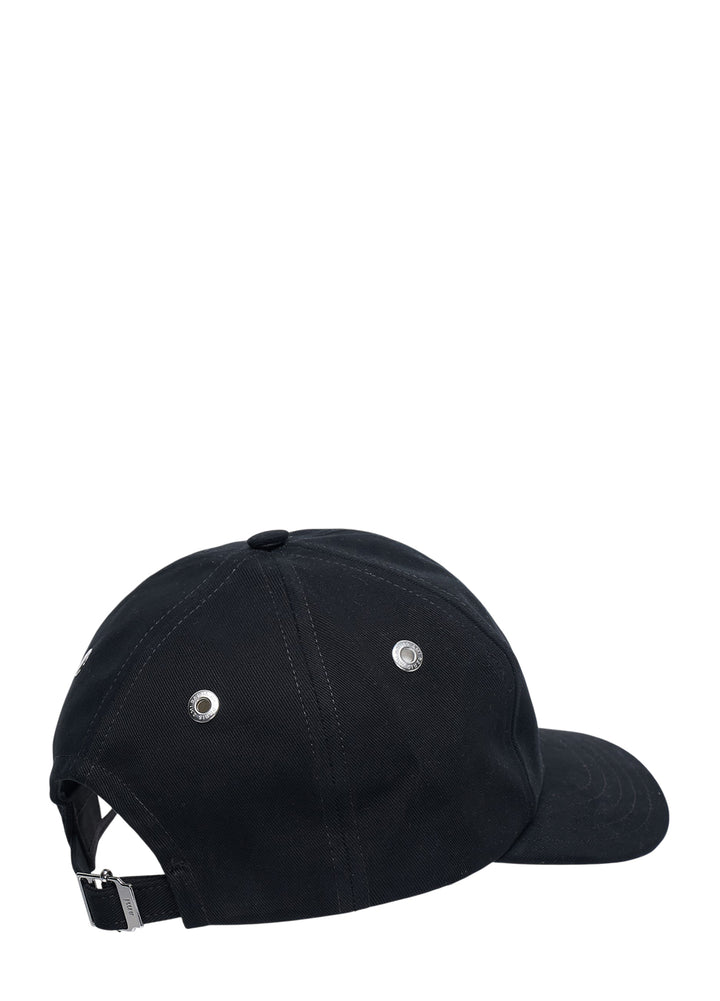 AMI Paris black cotton baseball cap with white Ami de Coeur heart-and-A embroidered logo on the front panel - view 2
