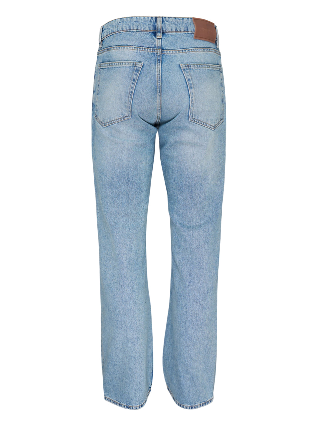 Our Legacy Slate Cut Jeans in light blue stonewash, relaxed straight-leg silhouette with five-pocket construction and vintage-style fading, front view on white background - view 2
