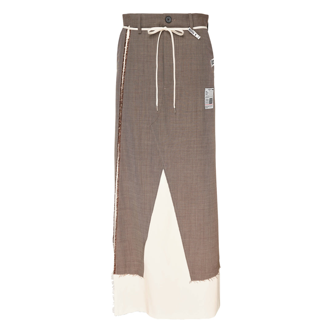 Wool Slacks Combined Skirt