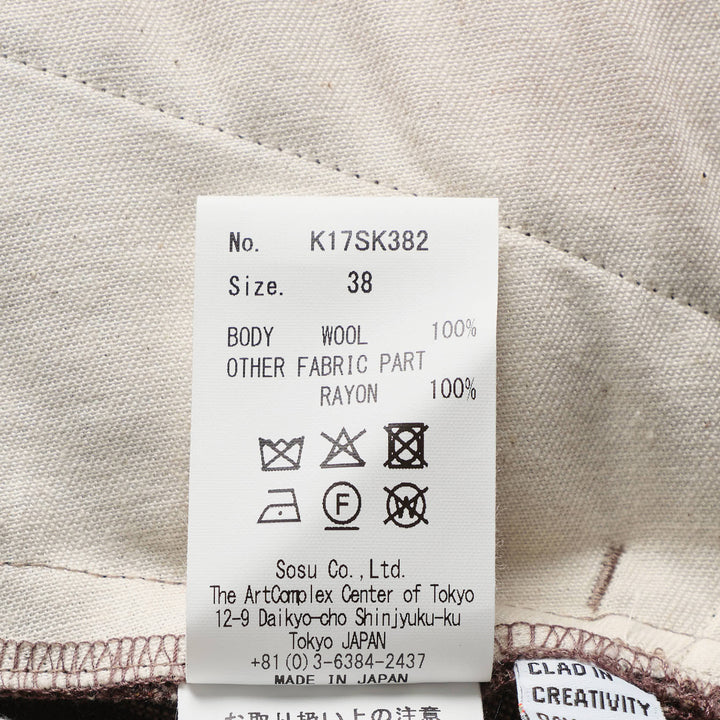 Wool Slacks Combined Skirt