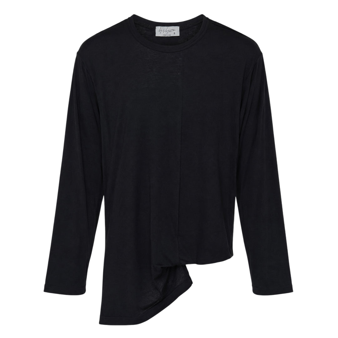 Asymmetric Hem Long Sleeve Tee