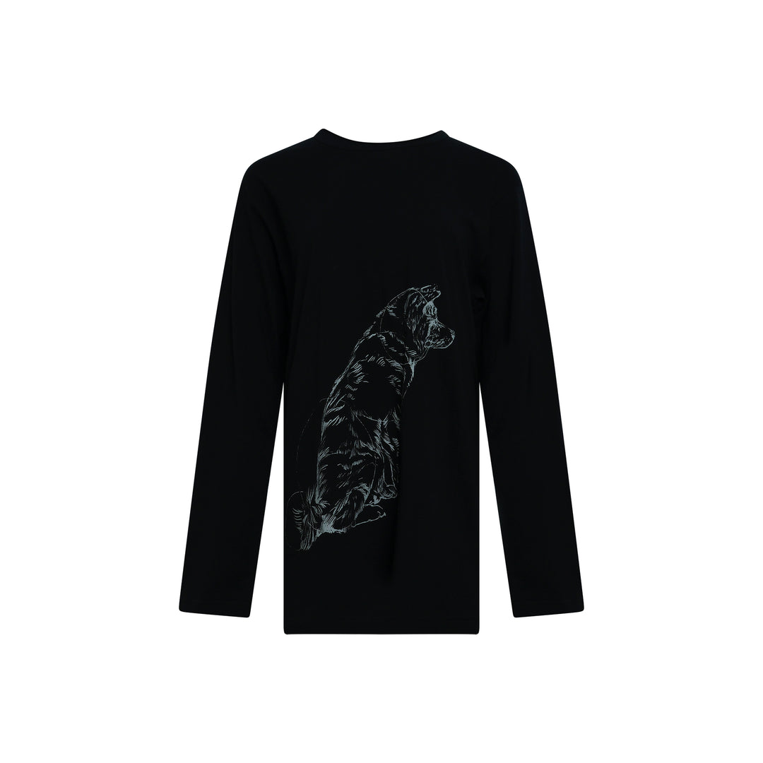 Cat Print Long Sleeve Tee