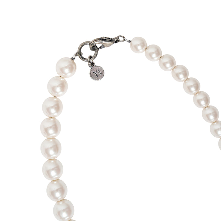 Three-Pronged Pearl Chain Necklace