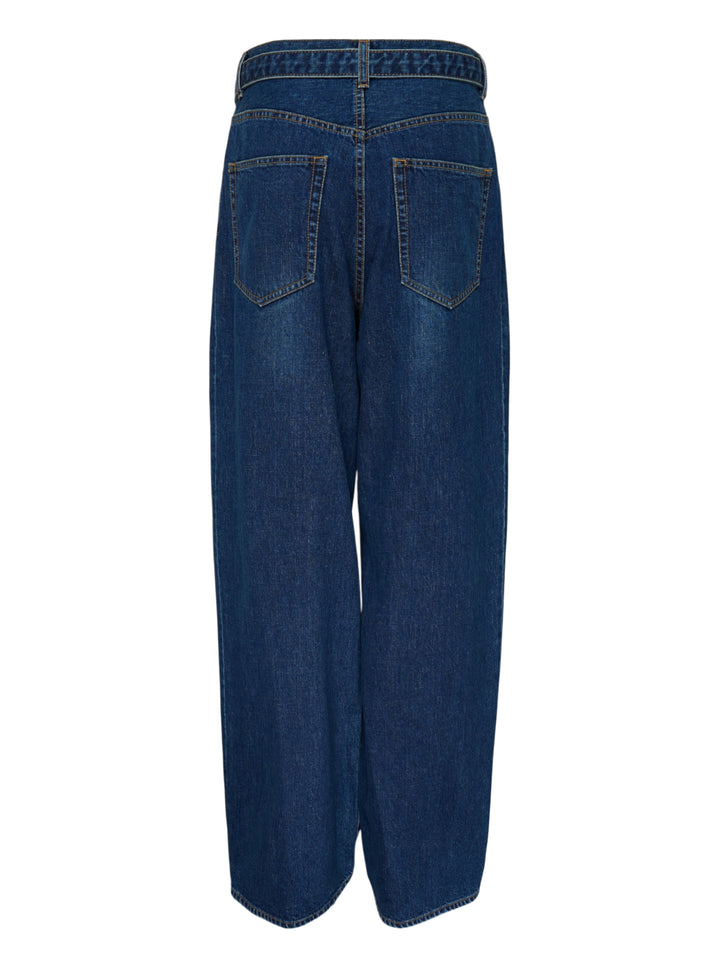 sacai Belted Wide-Leg Denim Jeans - view 2