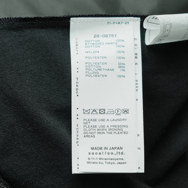 sacai Nylon Twill Cotton Jersey Tee - view 3