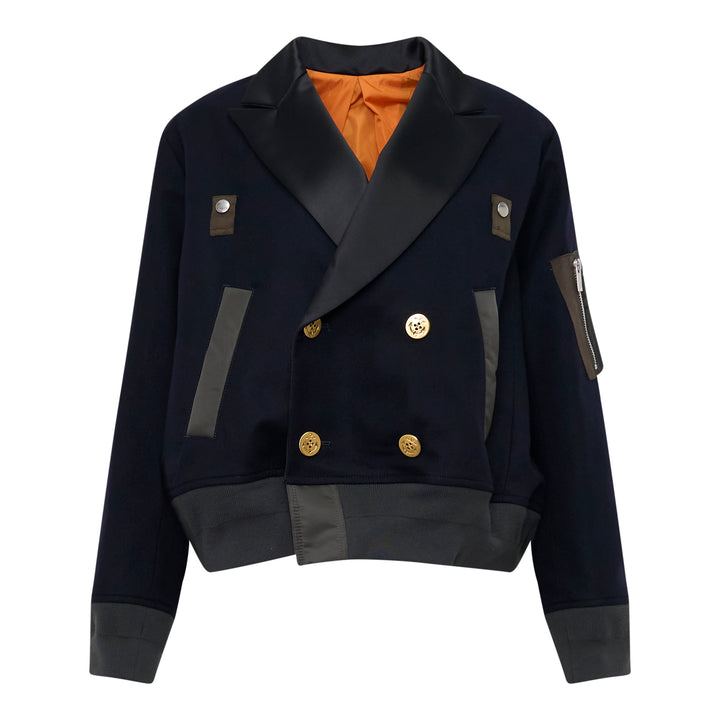 Wool Flannel Nylon Twill Jacket