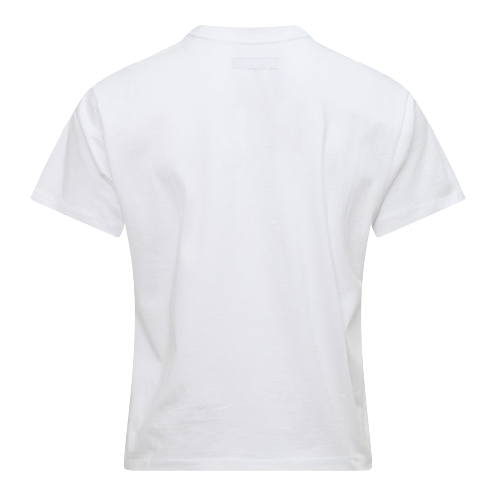 rag & bone Jacob Boxy Cotton Tee in white, featuring a relaxed boxy silhouette, raised crew neckline, and short sleeves, shown from the front - view 2