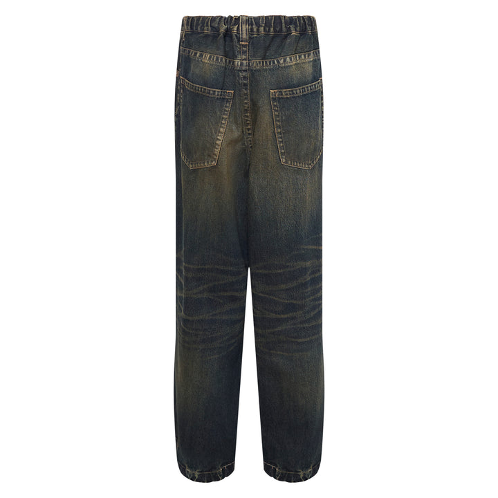 Combined Denim Sweatpants