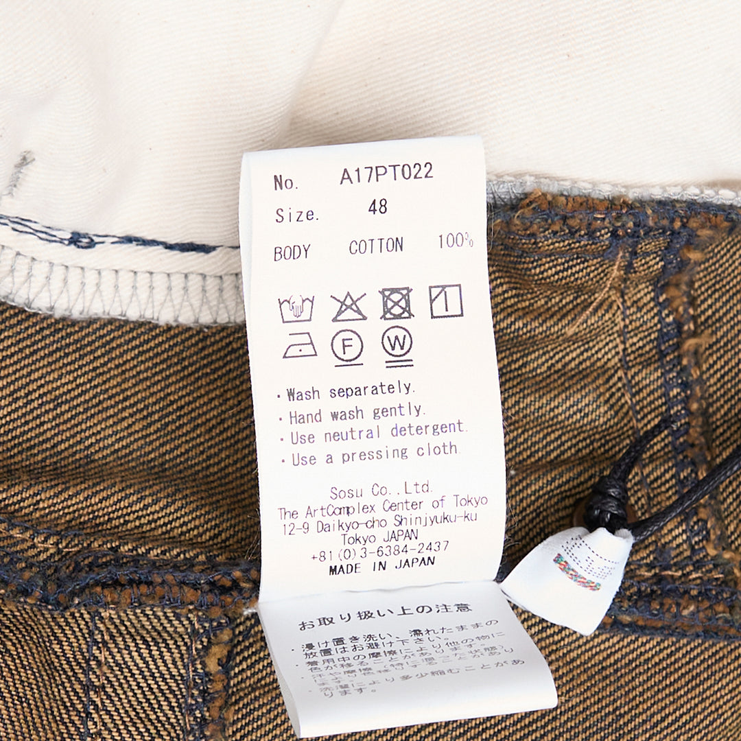 Combined Denim Sweatpants