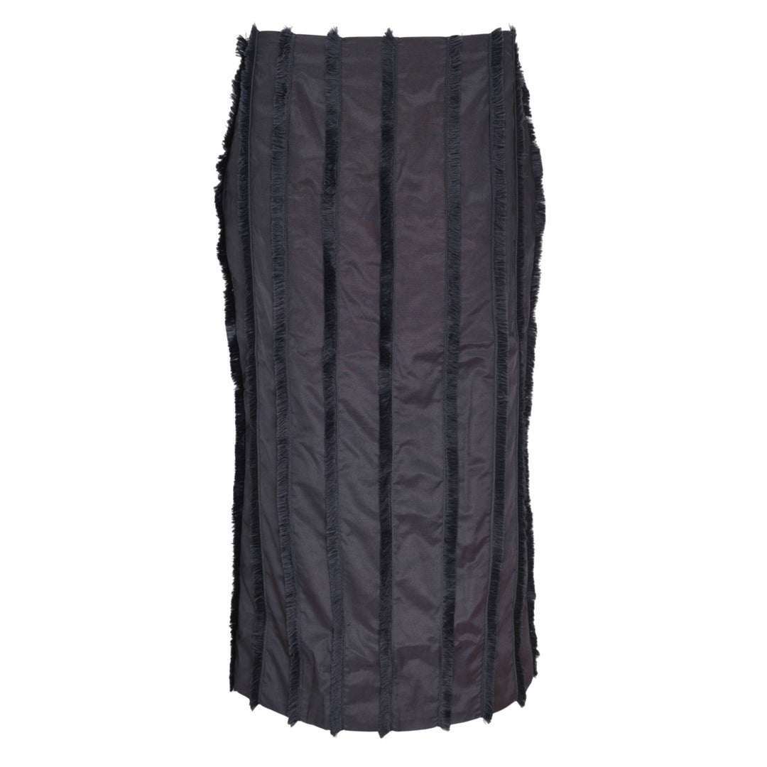 Thread Fringe Midi Skirt