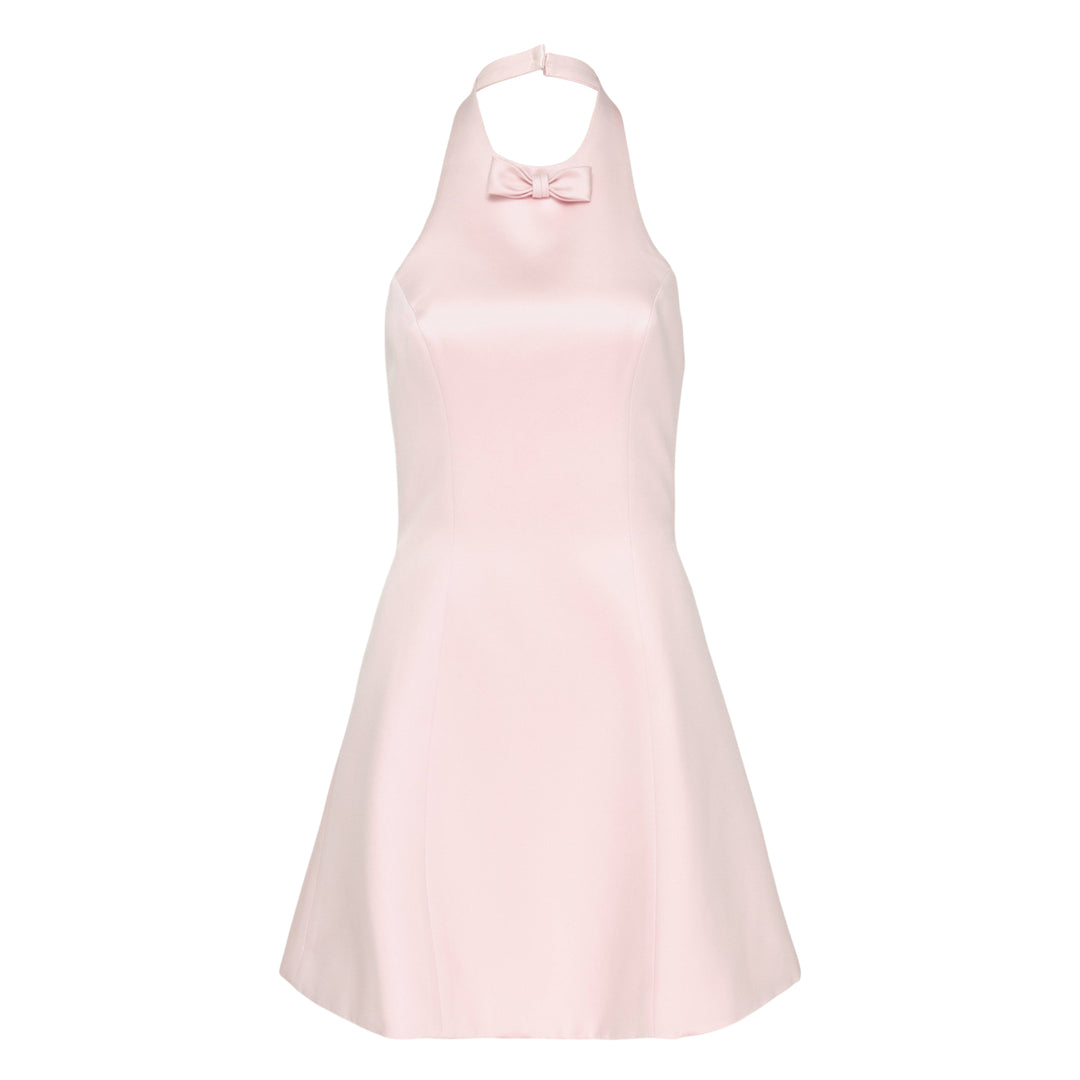 Bow Halter Mini Dress