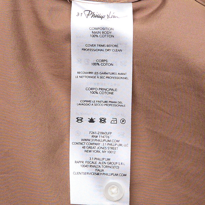 Gathered Poplin Studded Blouse