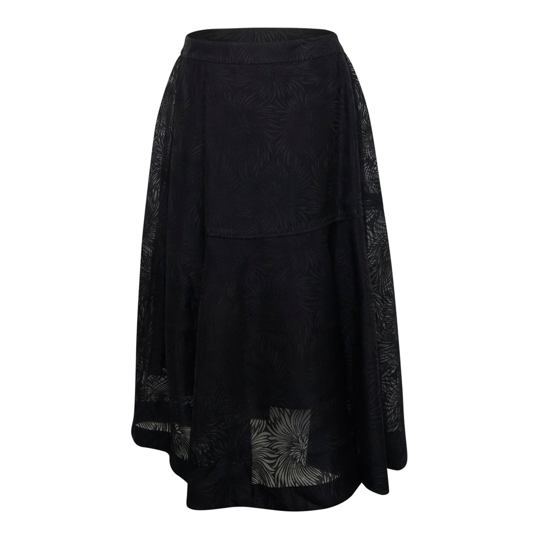 Organza Fil Coupé Midi Skirt