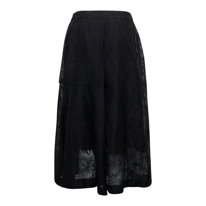 Organza Fil Coupé Midi Skirt