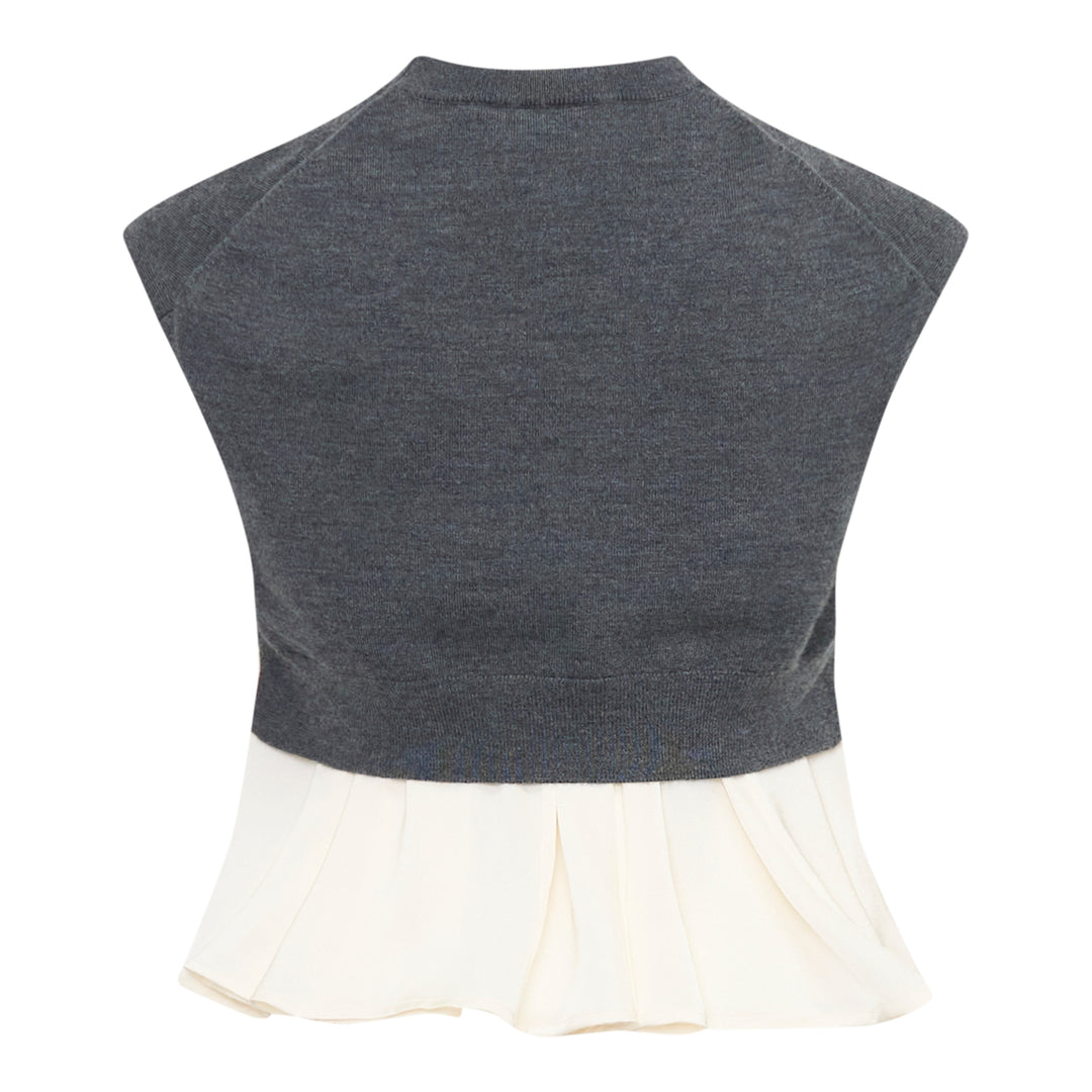Ultrafine Merino Tank With Twill