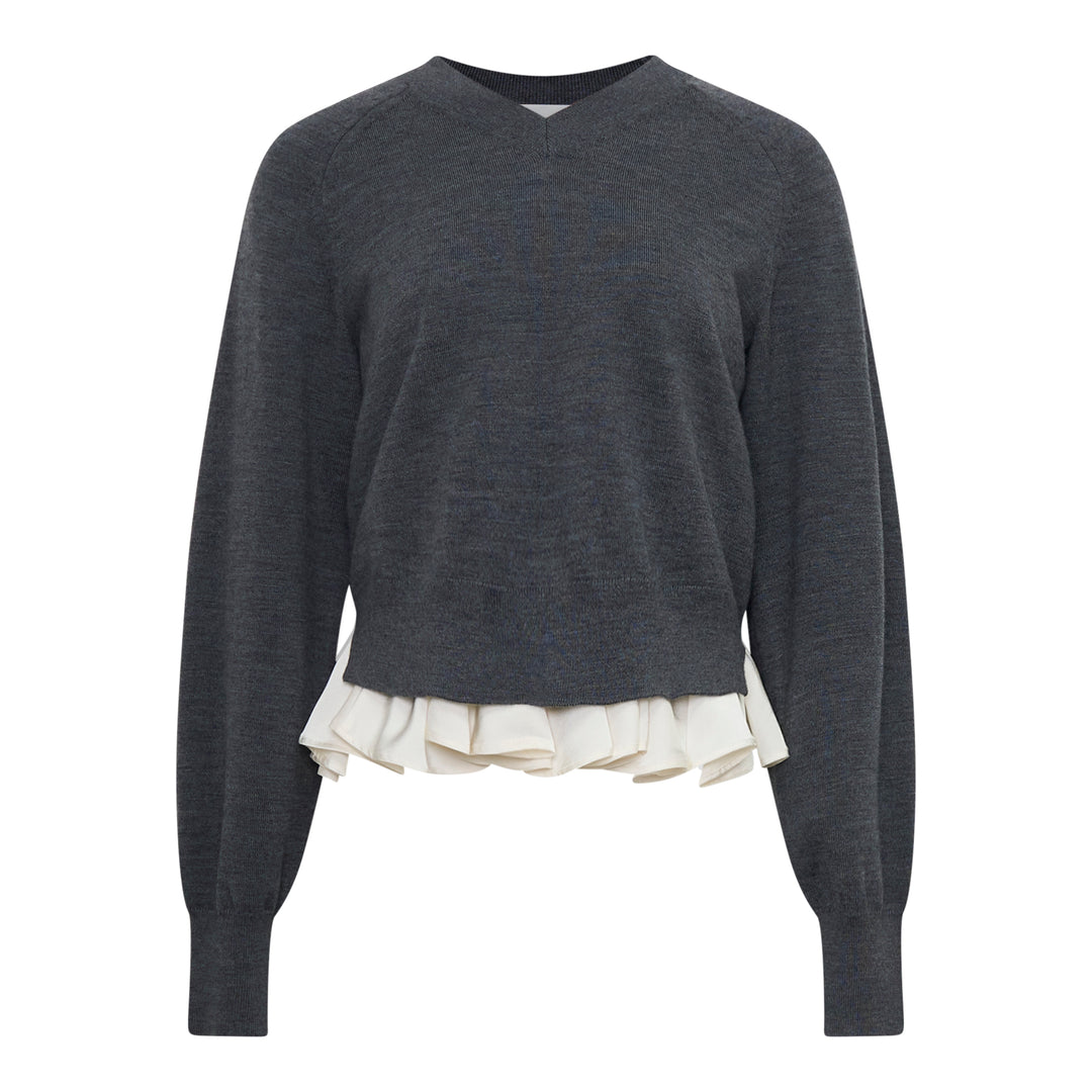 Ultrafine Merino Long Sleeve V-Neck Sweater