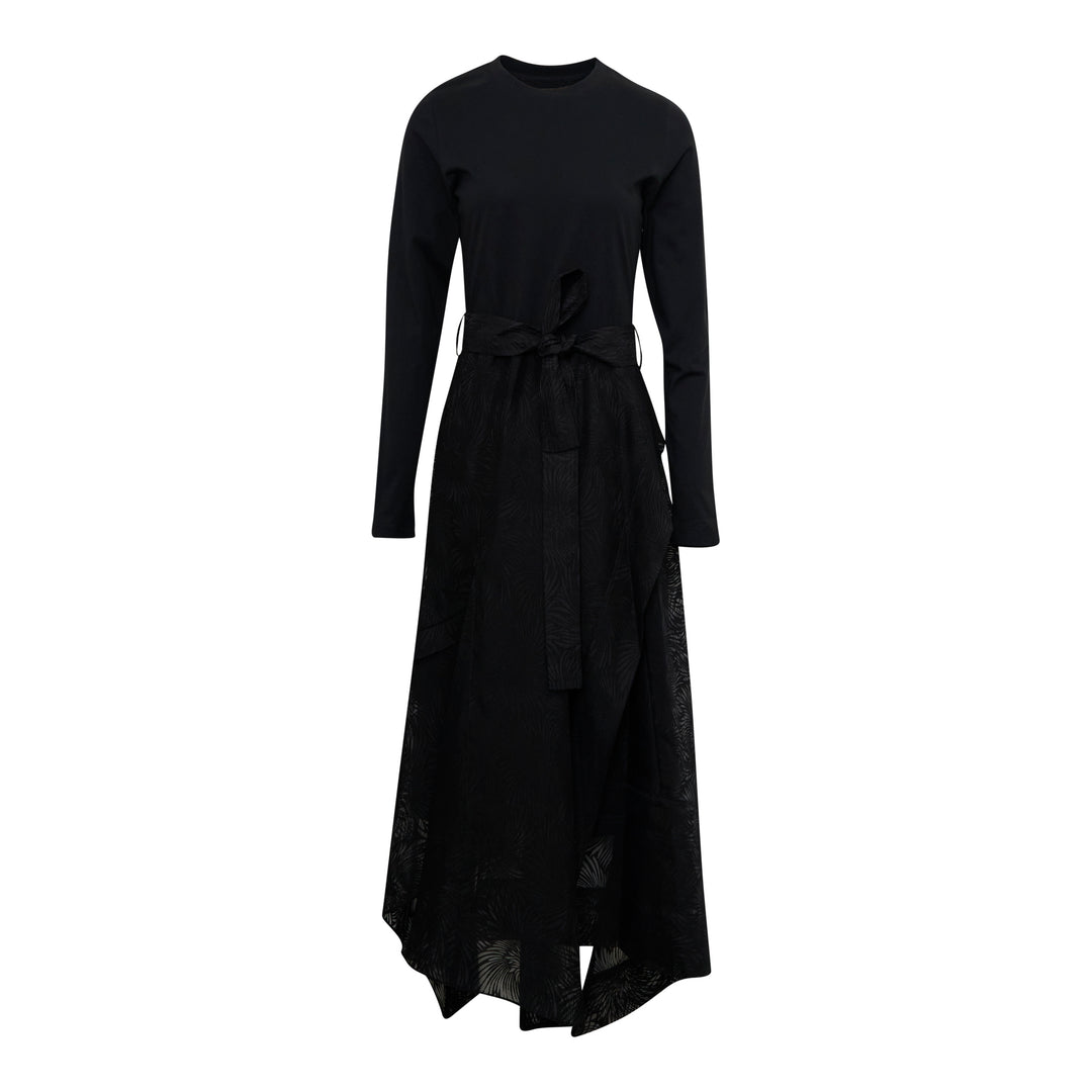 Long Sleeve Organza T-Shirt Dress