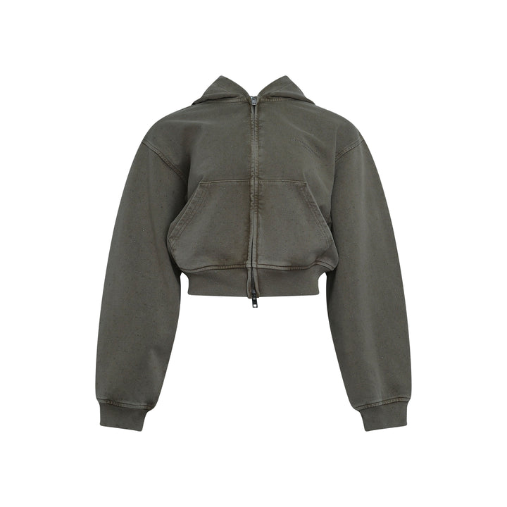 Allover Hotfix Zip-Up Hoodie