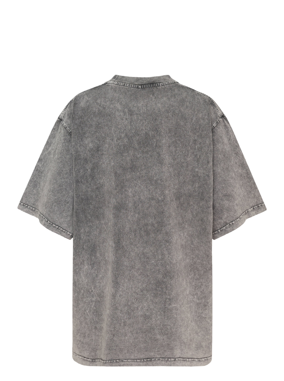 Alexander Wang short sleeve tee in washed grey with a printed shadow pocket and wordmark on the chest - view 2