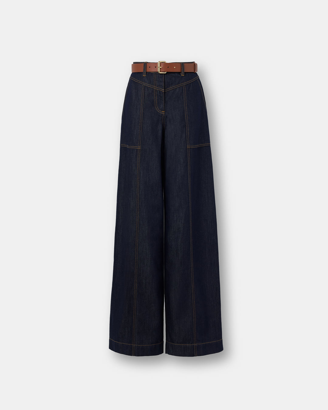 Indigo Denim Wide Leg Jeans