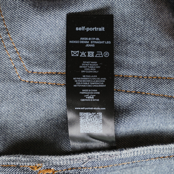 Indigo Denim Wide Leg Jeans