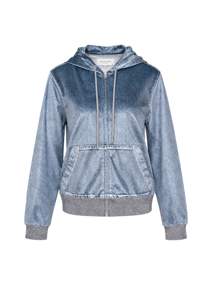 rag & bone Miramar Velvet Zip Hoodie