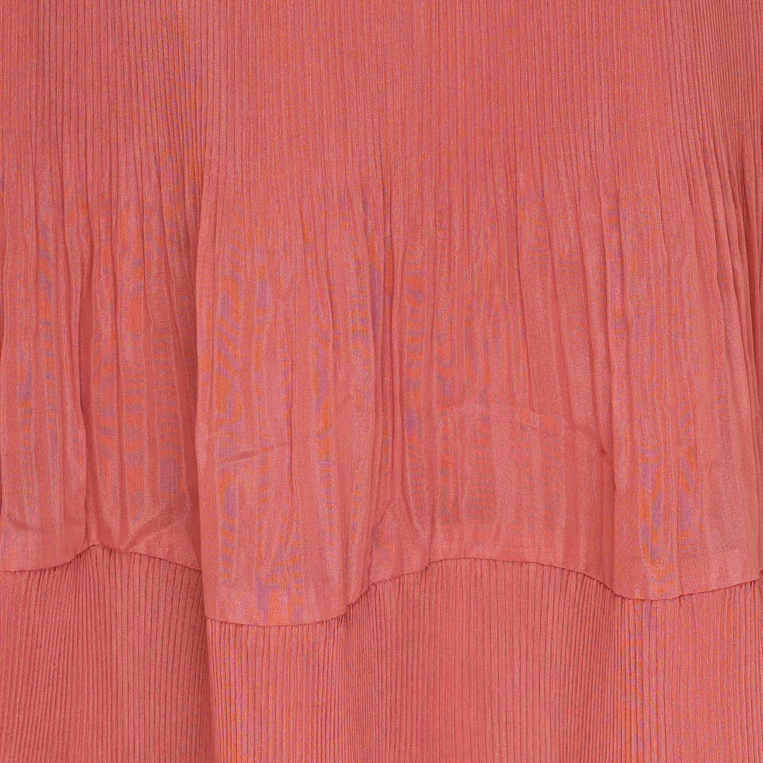 Tiered Pleated Midi Skirt