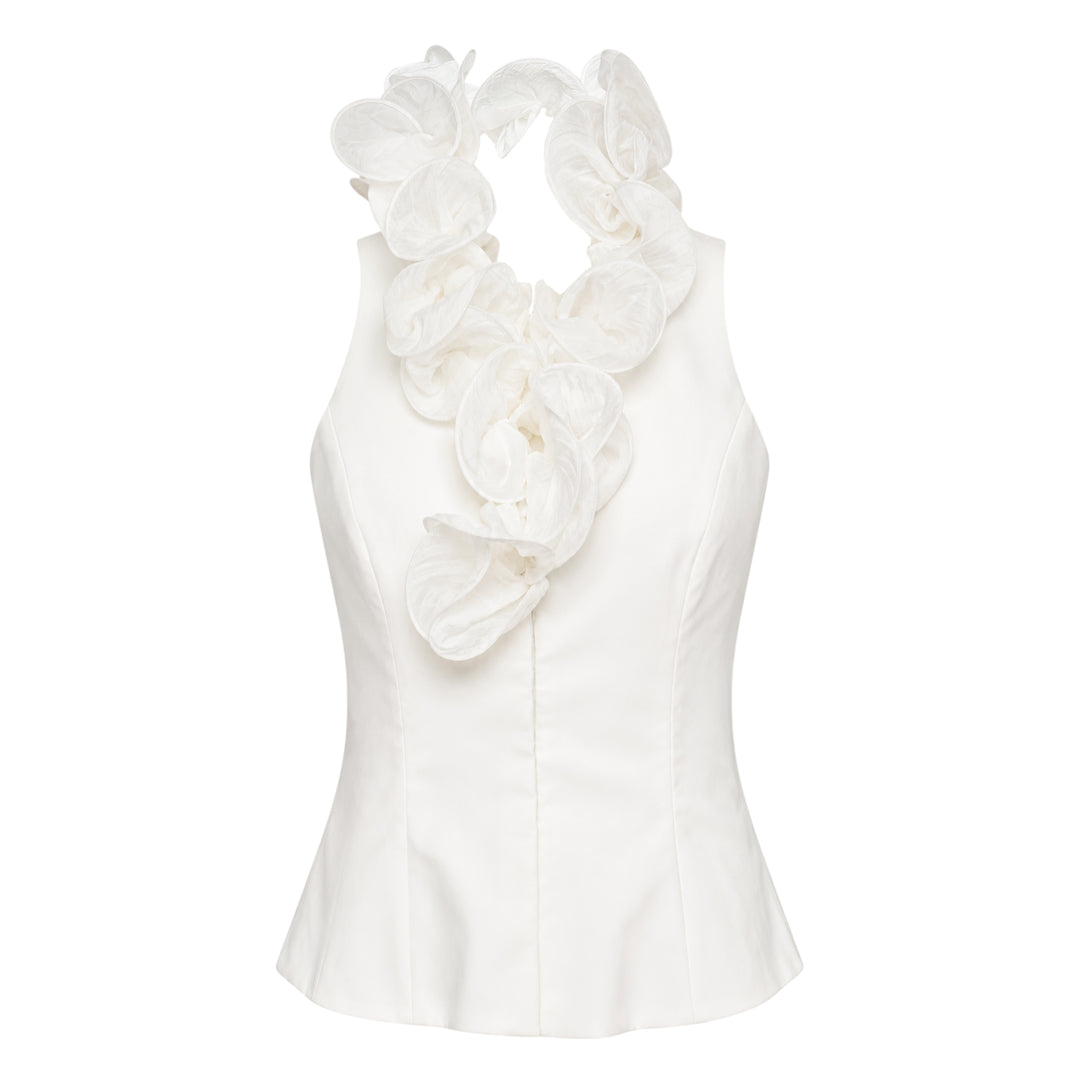 Spiral V-Neck Floral Top