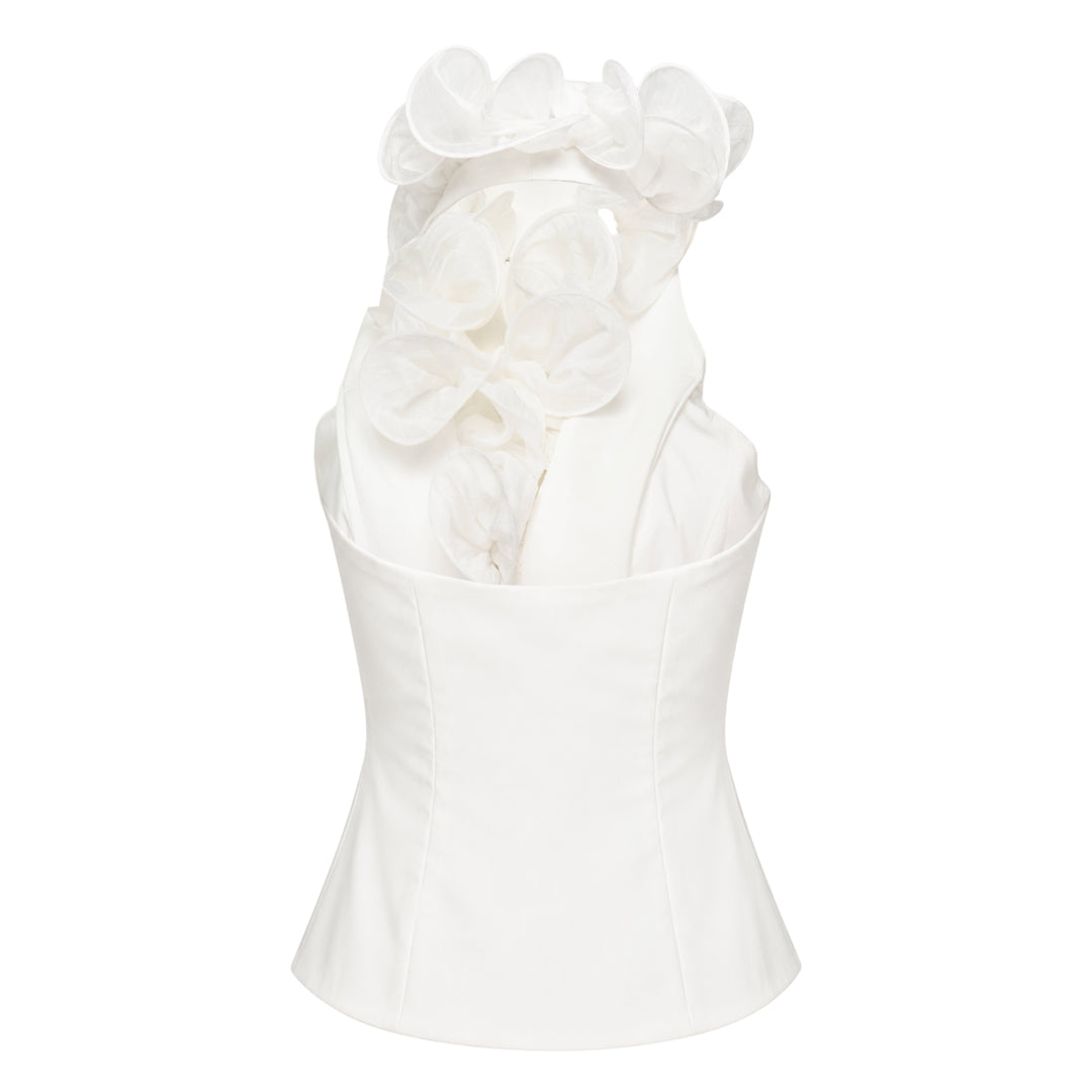 Spiral V-Neck Floral Top