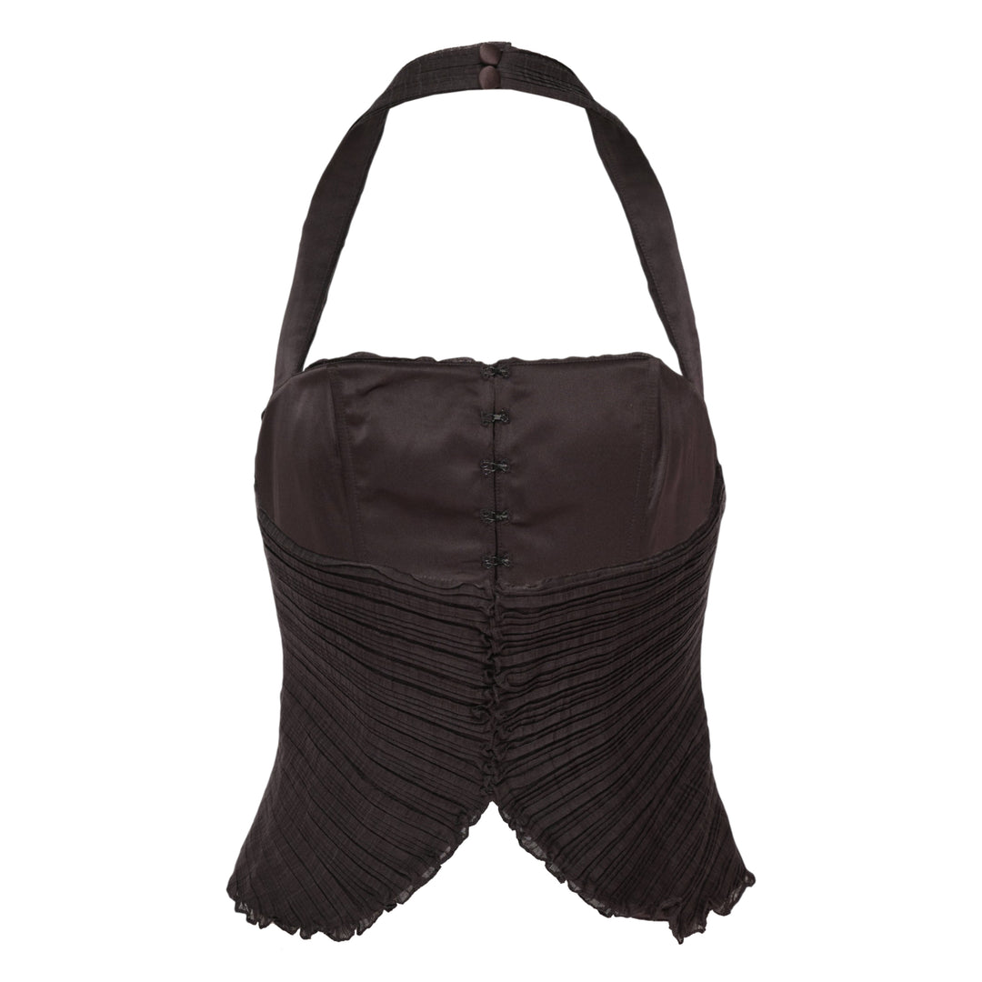 Leaf Draped Bustier