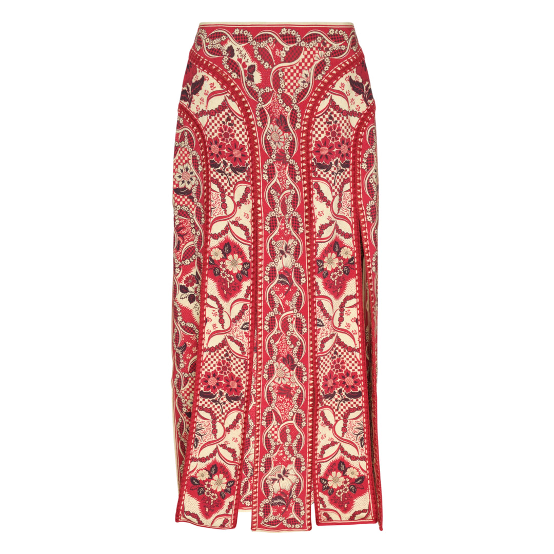 Kenny Floral Print Midi Skirt