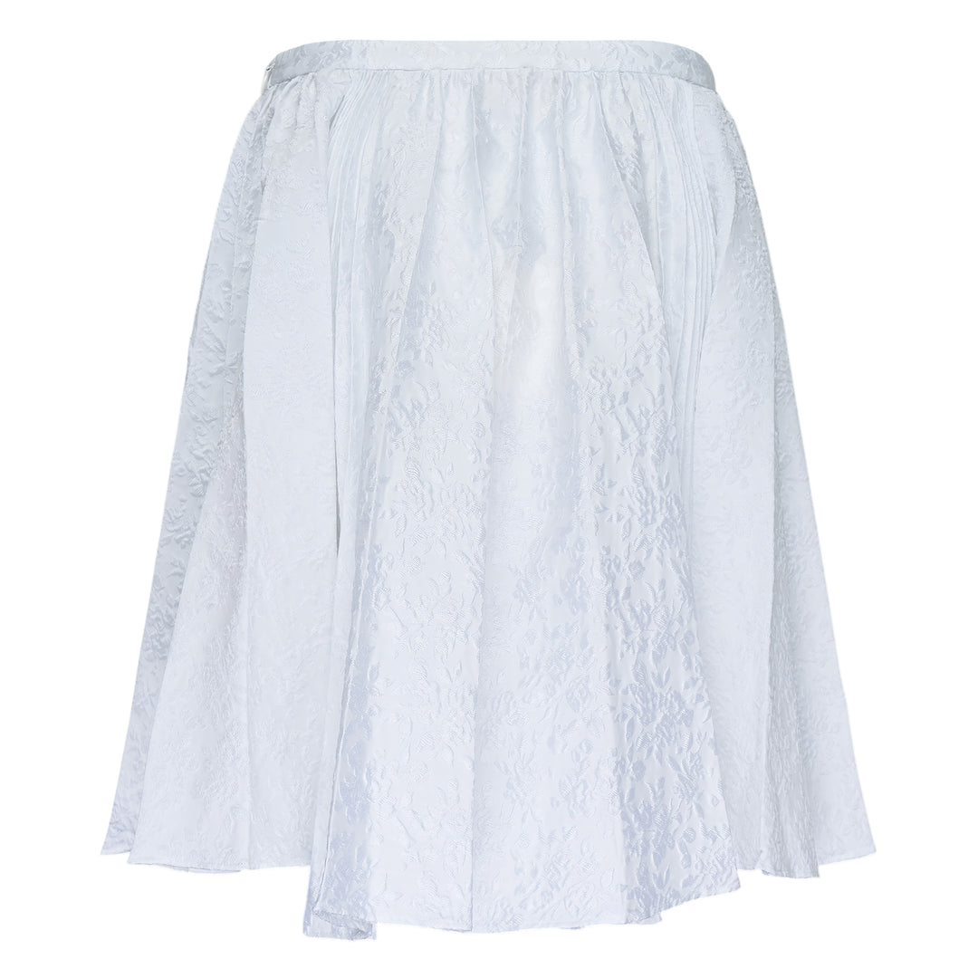 White Lace Pleated Skirt