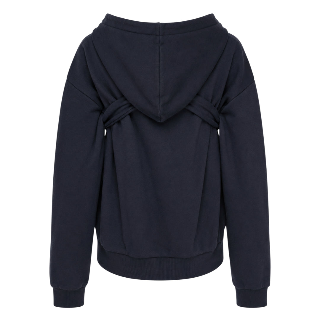 Tie Front Bow Hoodie