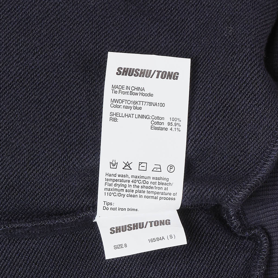 Tie Front Bow Hoodie