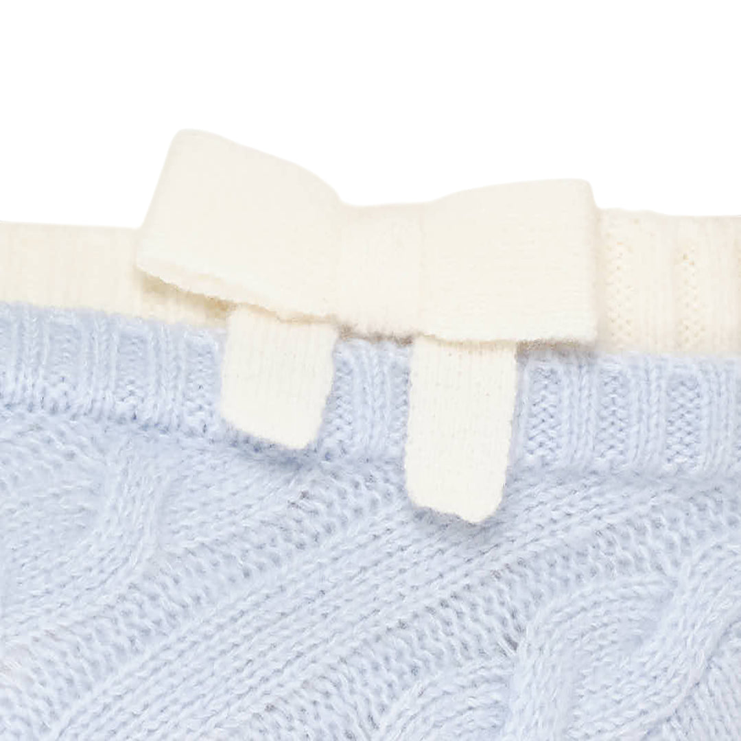 Bow Off-Shoulder Knit Crop Top