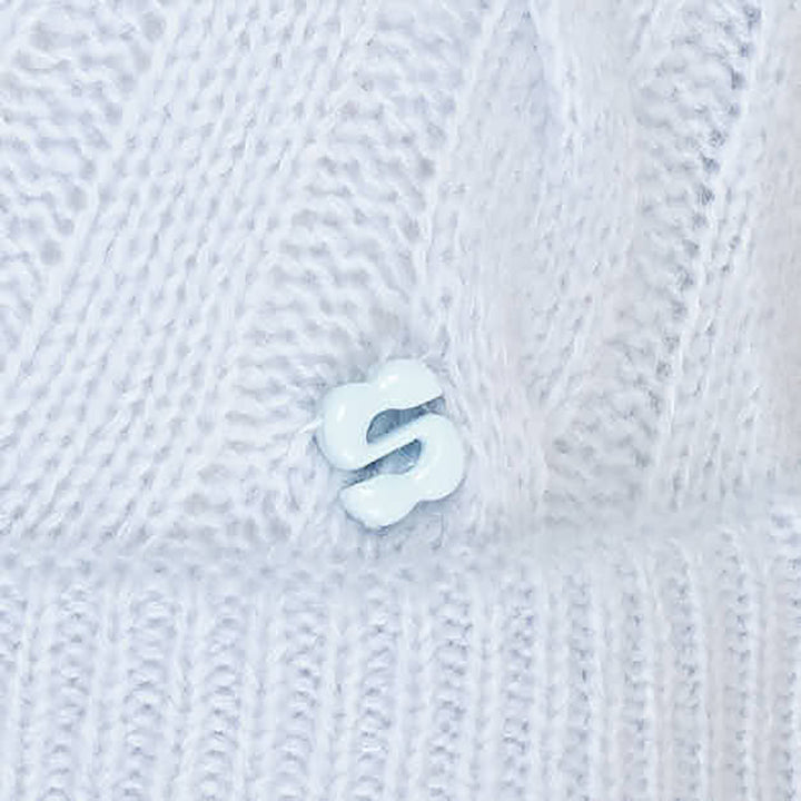 Bow Off-Shoulder Knit Crop Top