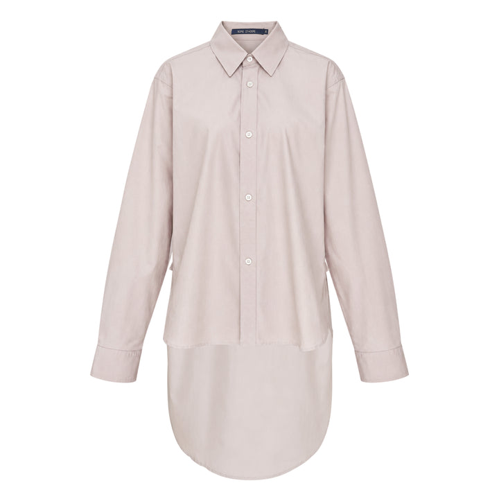 Long Sleeve Uneven Hem Blouse