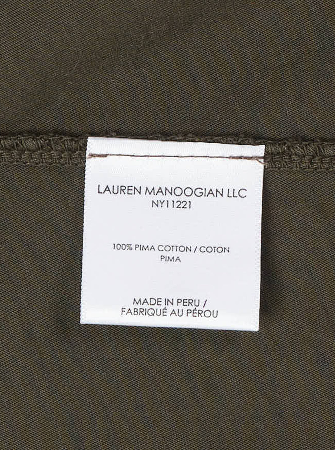 Lauren Manoogian Bias Baby Tee, a short sleeve crewneck t-shirt in a washed brown jersey, shown flat from the front - view 3
