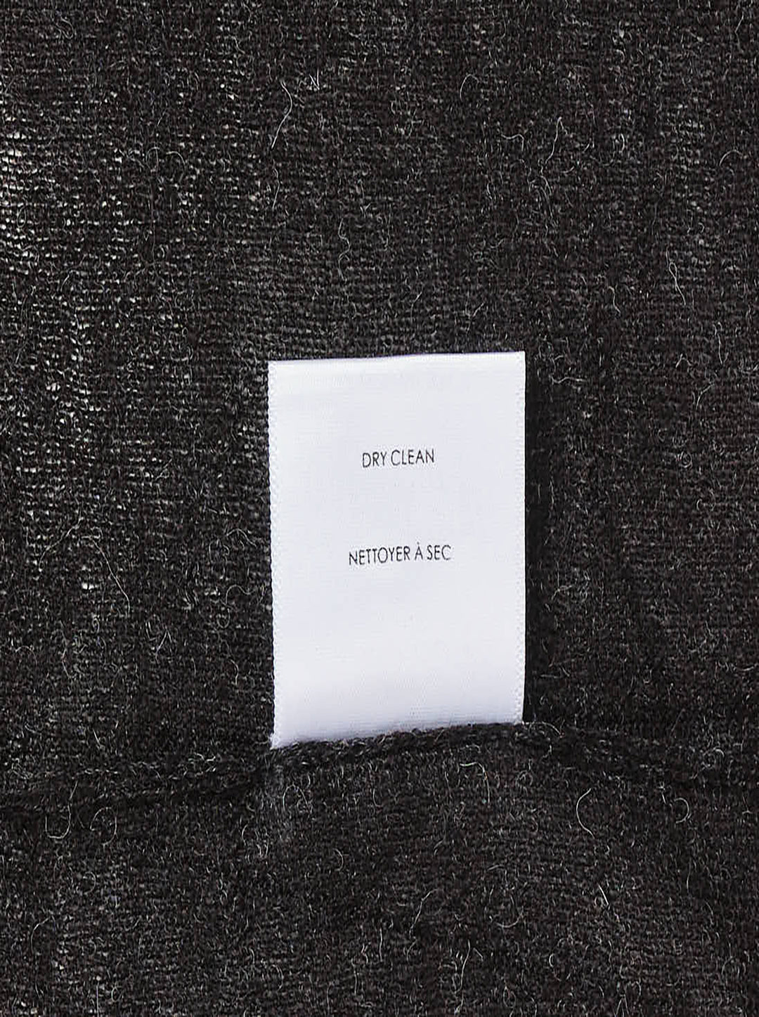 Lauren Manoogian Fine Low V-Neck Sweater in charcoal, featuring a deep V-neckline, oversized relaxed silhouette, dropped shoulders, and long sleeves, shown flat on a white background - view 4