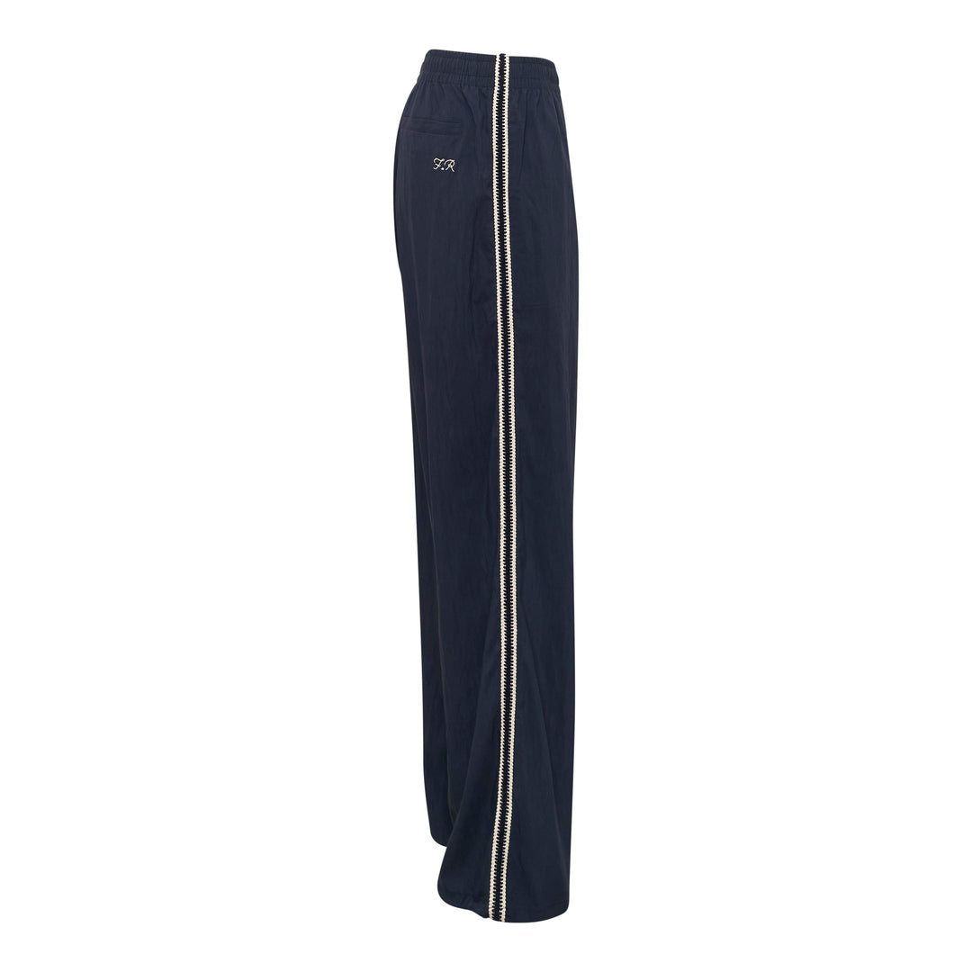 Weaving Wide-Leg Track Pants
