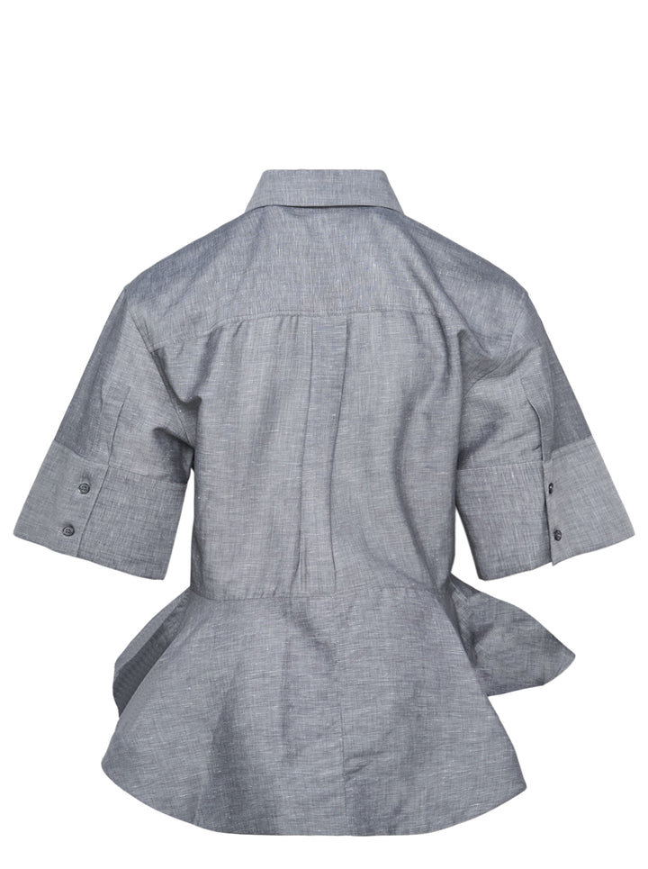 Stella McCartney Peplum Cotton Poplin Shirt - view 2