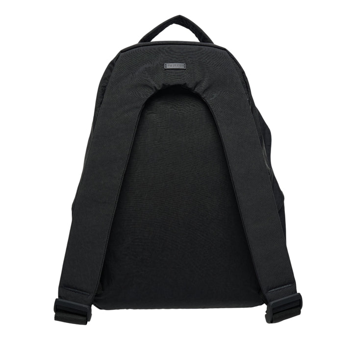 Fear of God Essentials x Eastpak black nylon backpack with roll-top flap, vertical zip pocket, and co-branded woven label on the front face - view 2